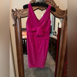 Pink soft knee length cocktail dress